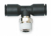 Tee Nylon Tube1/8 1/8 MNPT1/16 PK10