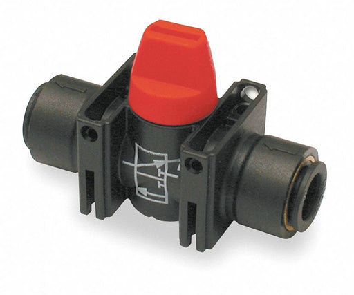 Manual 2-Way Ball Valve Push Polymer