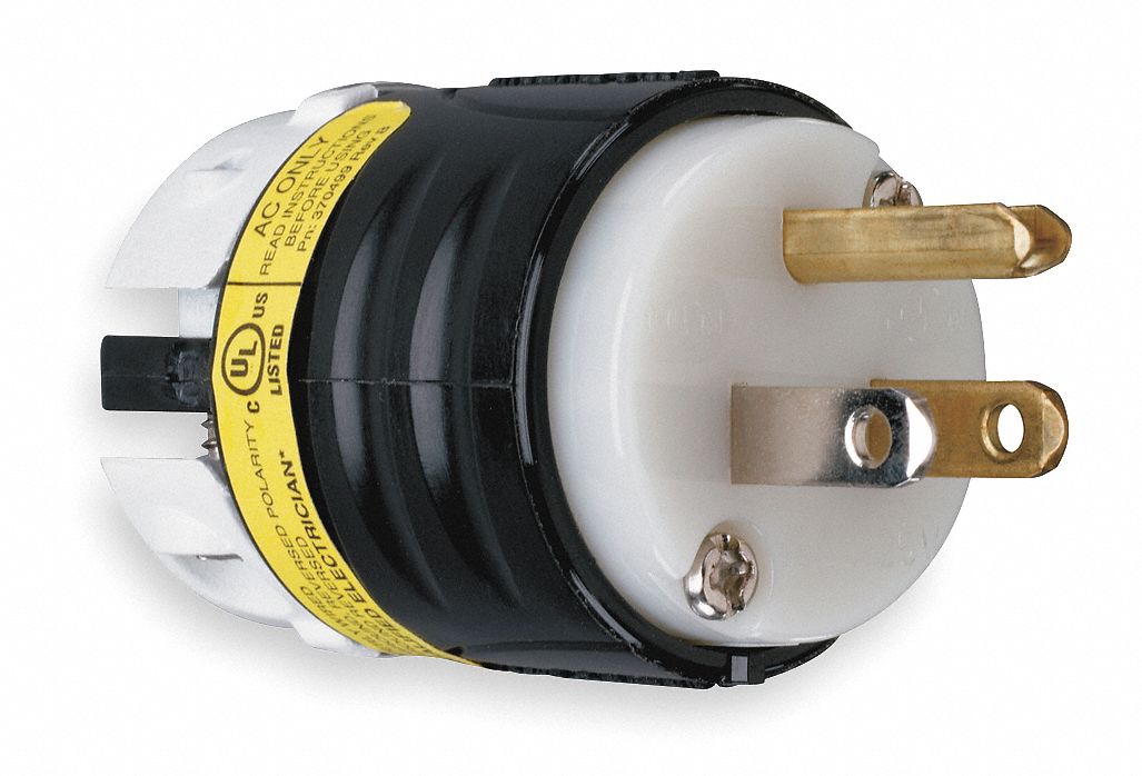 GCM Strt Plg Blk Wht 15 A Stnd 5-15P