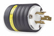 Grnd Mntring Plug 20A Blk Wht Nyl 3Blds