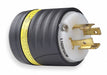 Grnd Mntring Plug 20A Blk Wht Nyl 4Blds