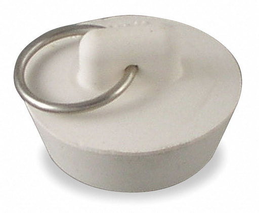 DrainStopper Dia 1-1/8 to1-1/4 Wht PK5