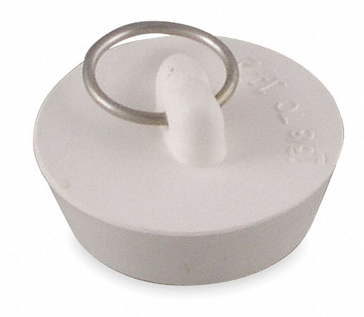 DrainStopper Dia 1-3/8 to1-1/2 Wht PK5