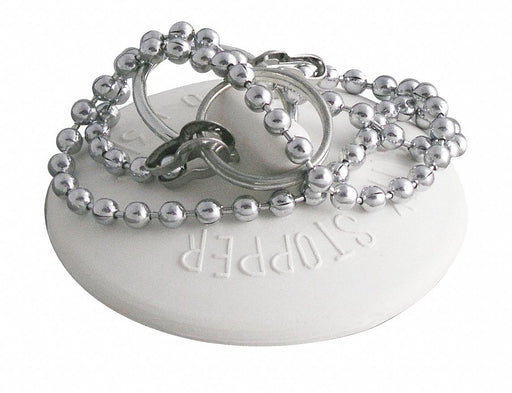 DrainStopper 1 to1-3/8 D Rubber White