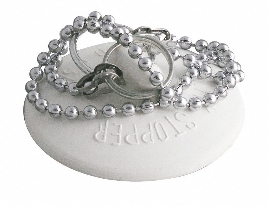 DrainStopper 1 to1-3/8 D Rubber White