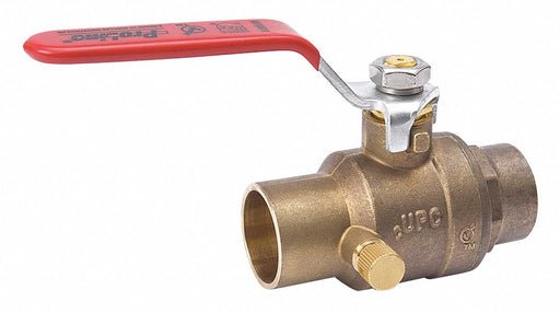Brass Ball Valve Inline Sweat 1 in