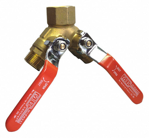 Manual 3-Way Ball Valve 1 Brass