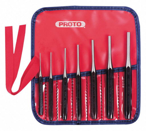 Drive Pin Punch Set 7 Pieces Steel