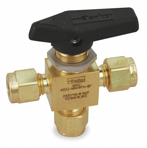 Manual 3-Way Ball Valve 1/8 Brass