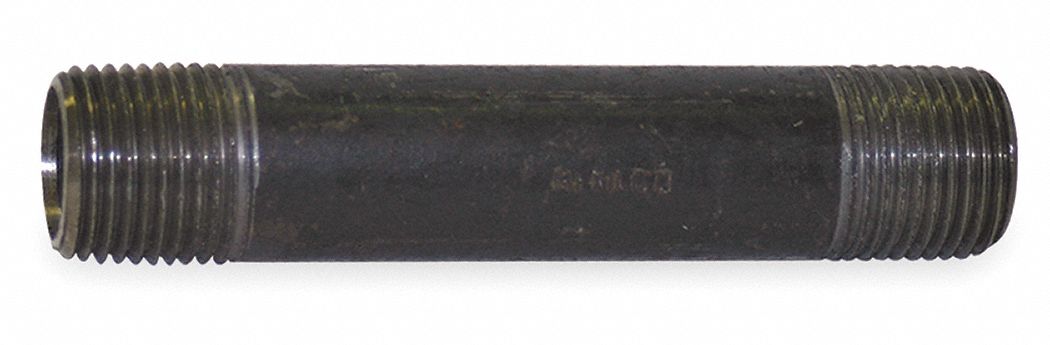 Black Pipe Nipple Threaded 1/2x1-1/2 In