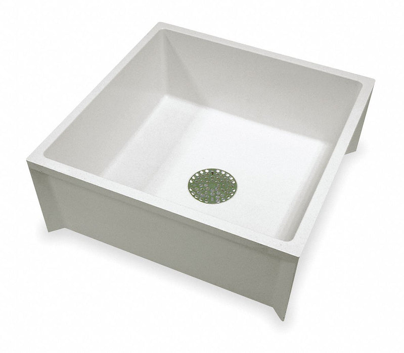 MopSink Square White 10inH 24inW