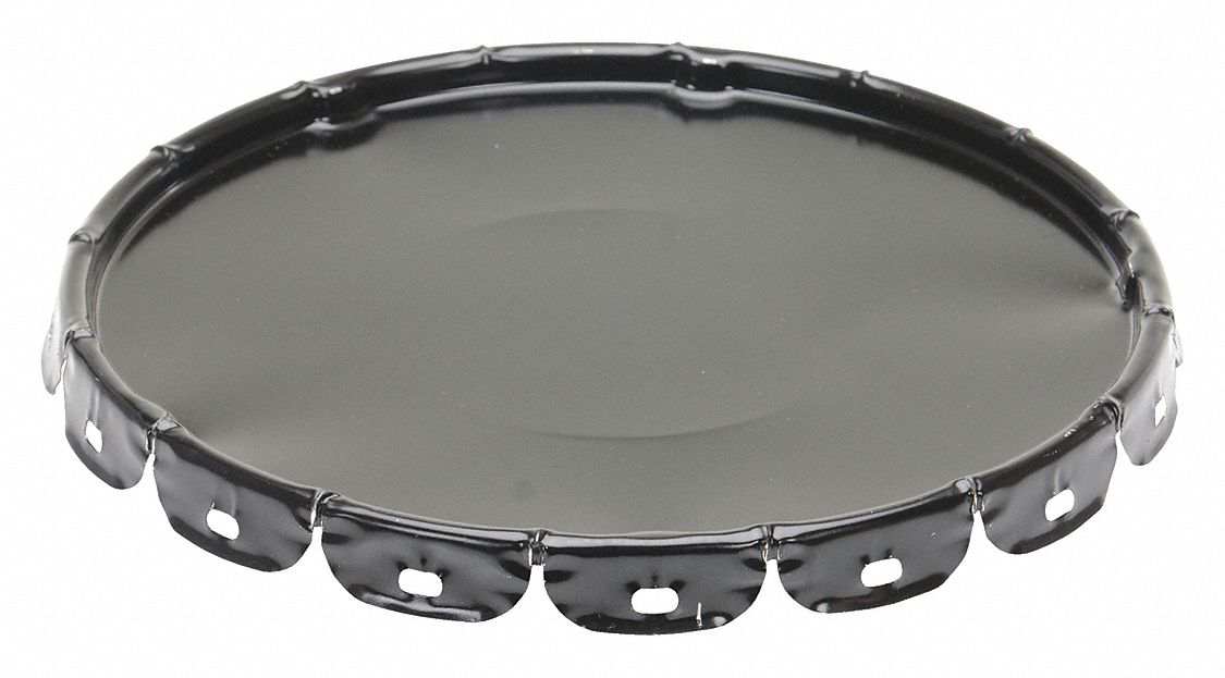 Pail Lid 12.375 in OD Steel Black