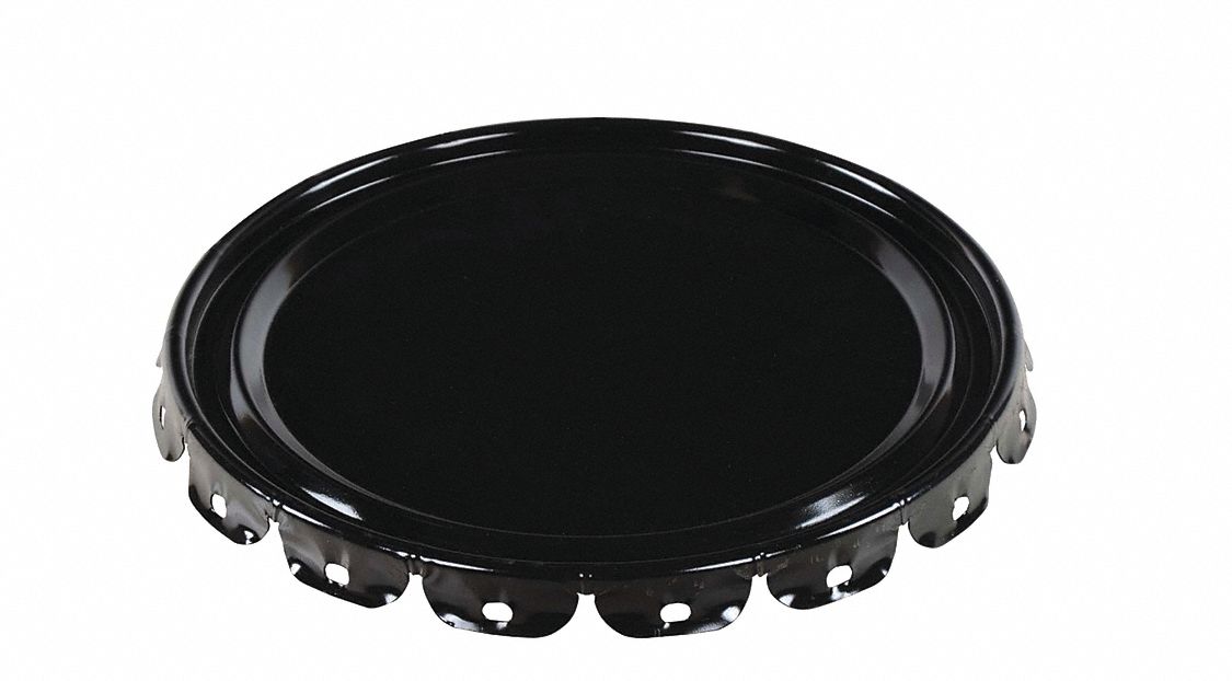Pail Lid 11.875 in OD Steel Black