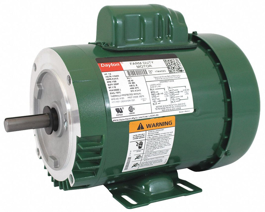 Farm Dty Mtr CapStrt TEFC 1/2HP 1725rpm