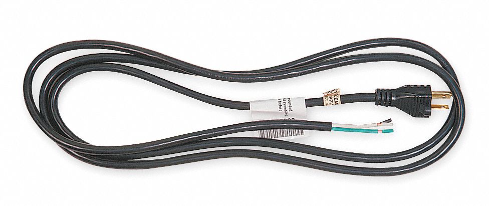 Power Cord 5-15P SJT 8 ft Blk 15A 12/3
