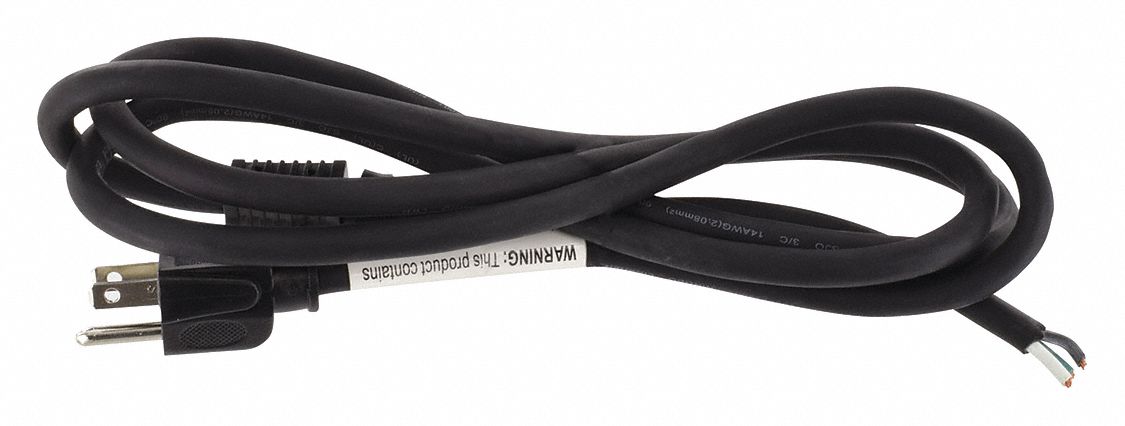 Power Cord 6 ft Black 14 AWG