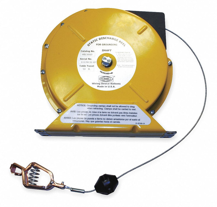 Static Discharge Reel 50 ft 8-13/16 H