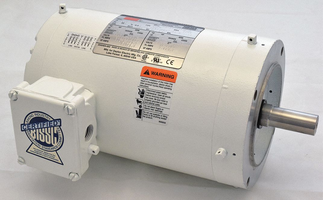 Washdown Motor 1 HP 1750 143TC 230/460V