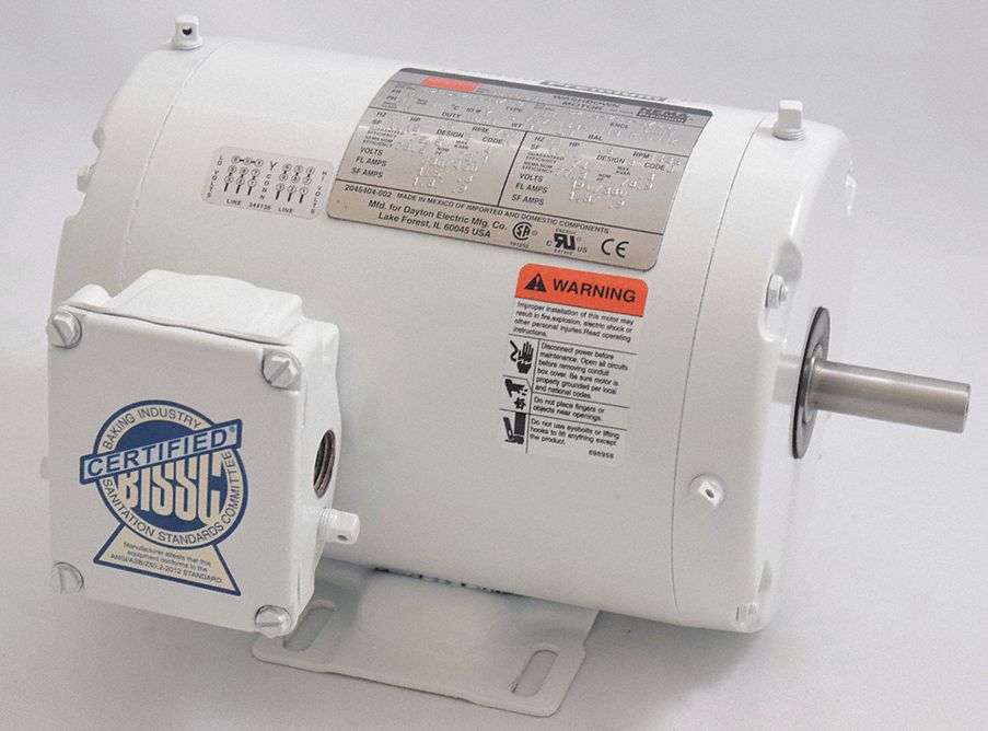 Washdown Motor 1/2 HP 1750 56 230/460V