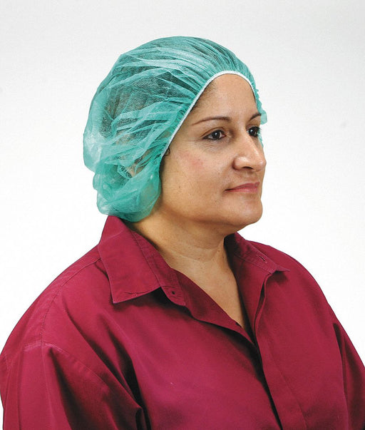 D2137 Bouffant Cap PP Green 21 in PK100