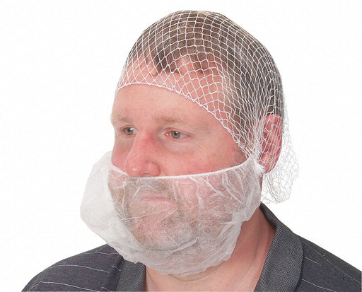 Beard Cover PP White Universal PK100