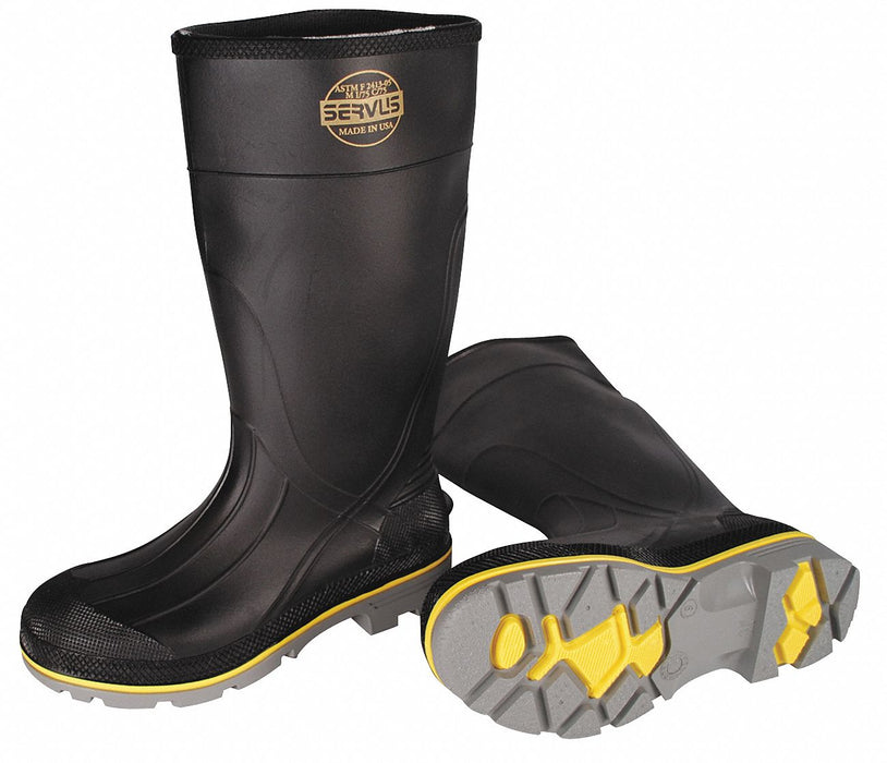 D0345 Rubber Boot Men s 11 Knee Black