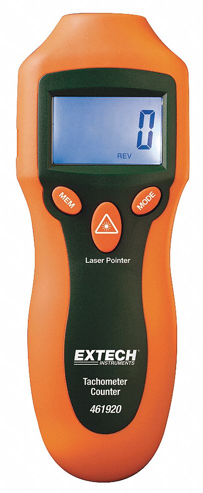 Laser Tachometer +/-0.05% RPM Acc LCD