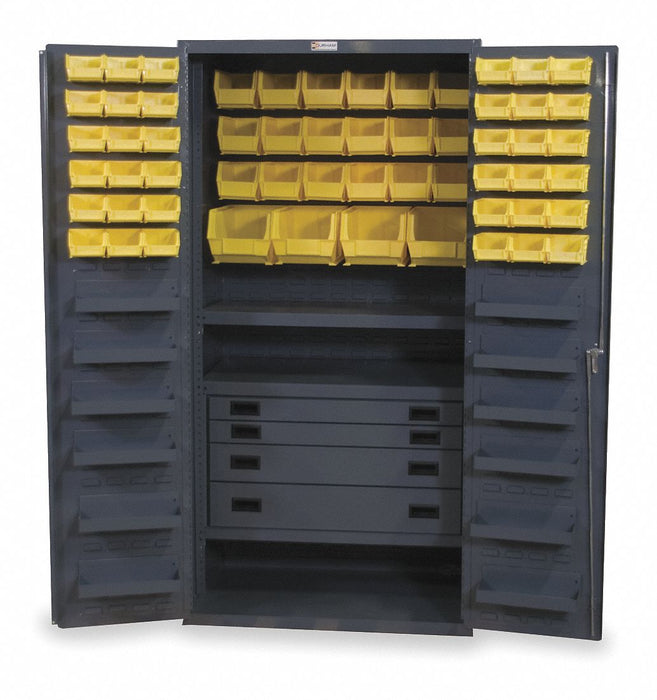 K4934 Bin Cabinet Gray 72 x36 x24 58YllwBns