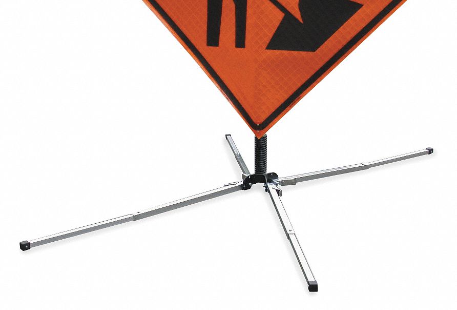 Sign Stand Aluminum 18 in Maximum Mast H