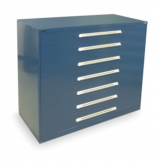 ModDrwrCab 59x60x27-3/4in DarkBlue 7Drwr