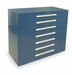 ModDrwrCab 59x60x27-3/4in DarkBlue 7Drwr