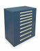 ModDrwrCab 59 x45 x28 Dark Blue 9Drwr