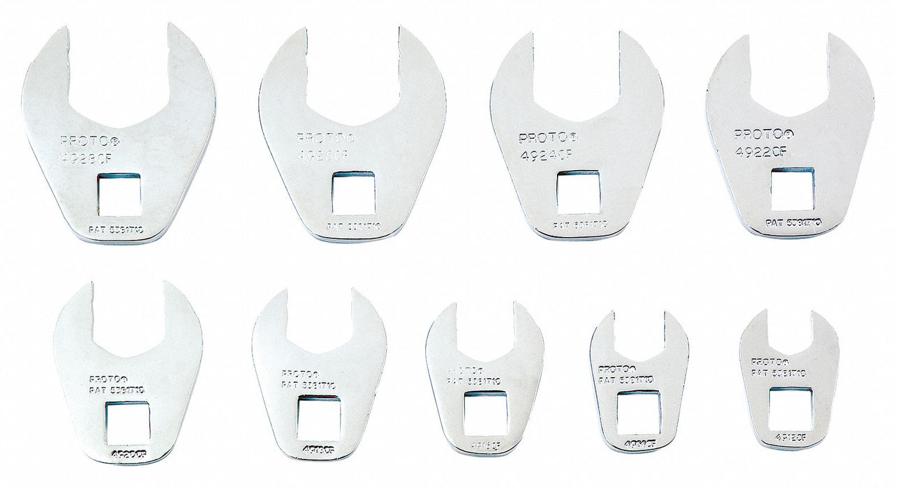 Crowfoot Skt Set Steel DvSz 3/8 SAE