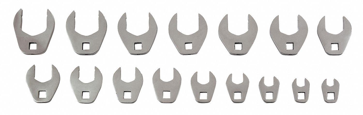 Crowfoot Skt Set Steel DvSz 3/8 Metric