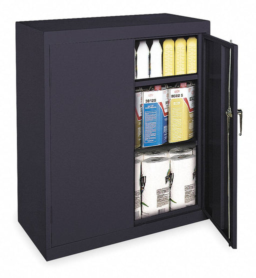 F8662 Storage Cabinet 42 x36 x18 Black 2Shlv