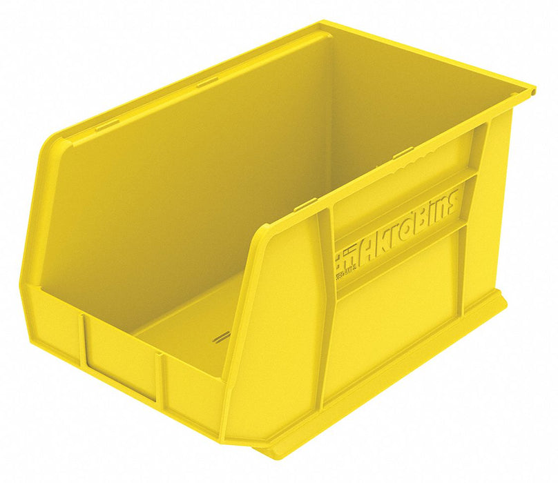 F8691 Hang and Stack Bin Yellow Plastic 10 in