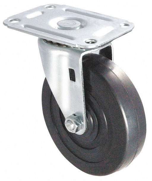 Plate Caster Swivel Rubber 2 1/2 H