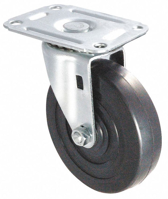 Plate Caster Swivel Rubber 2 1/2 H