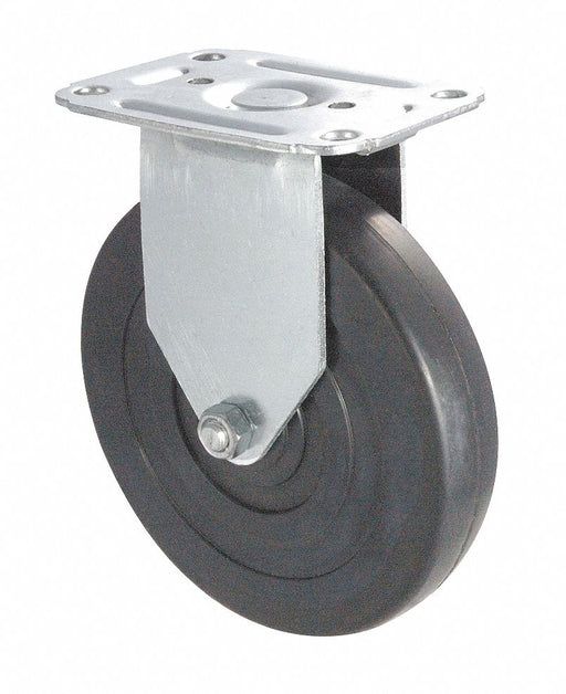 Plate Caster Rigid Rubber 4 13/16 H