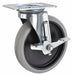 Plate Caster Swivel Rubber 6 3/16 H