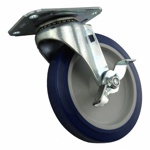 Plate Caster Swivel Polyurethane 5 3/4 H