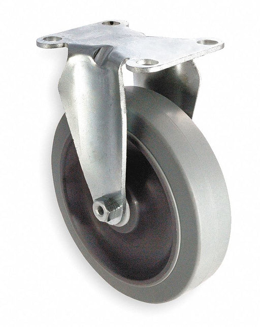 Plate Caster Rigid Rubber 5 3/16 H