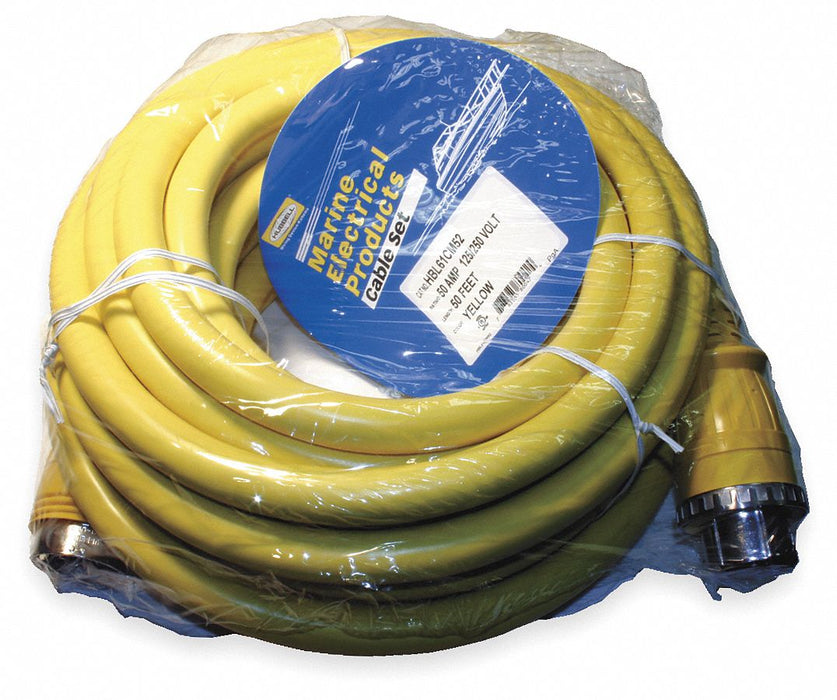 ExtensionCord 50ft Yellow 6AWG Round