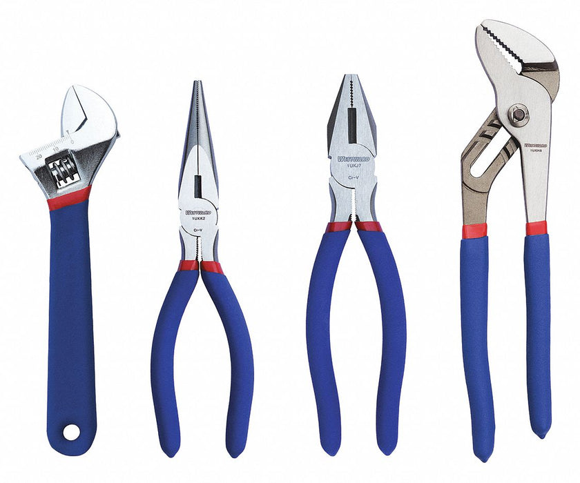 Plier and Wrench Set Dipped 4 Pcs