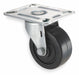 Plate Caster Swivel Rubber 3 3/4 H