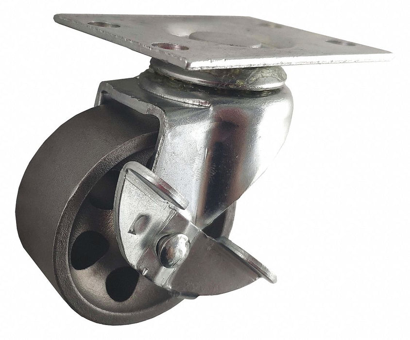 Plate Caster Swivel Iron 2 11/16 H