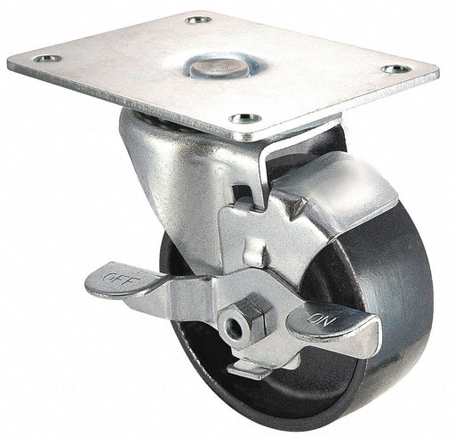 Plate Caster Swivel Iron 3 3/4 H