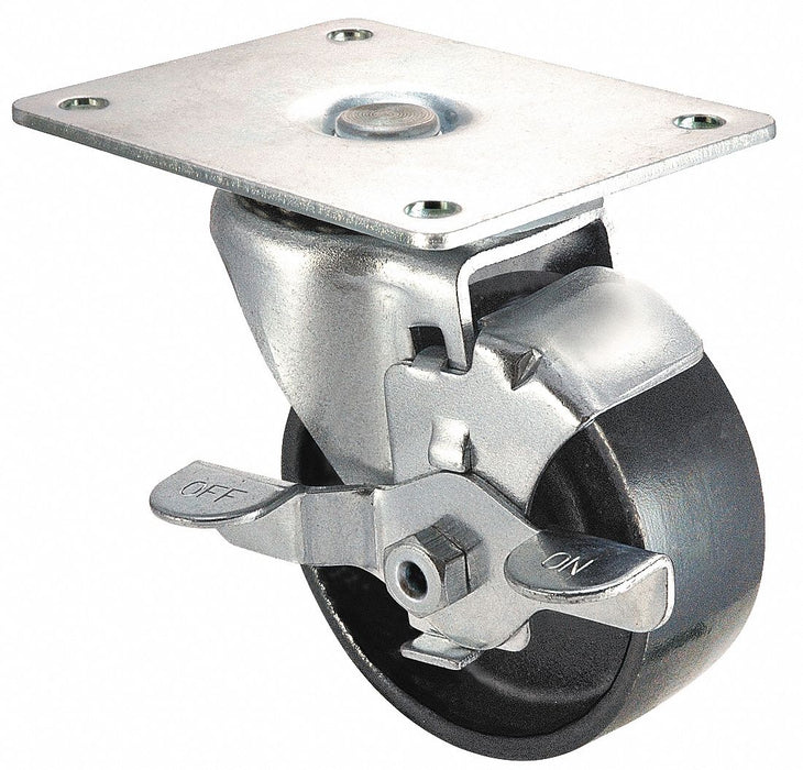 Plate Caster Swivel Iron 3 3/4 H
