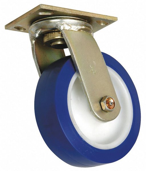Plate Caster Swivel Polyurethane 7 1/2 H