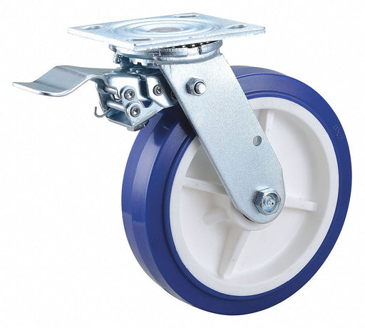Plate Caster Swivel Polyurethane 9 1/2 H
